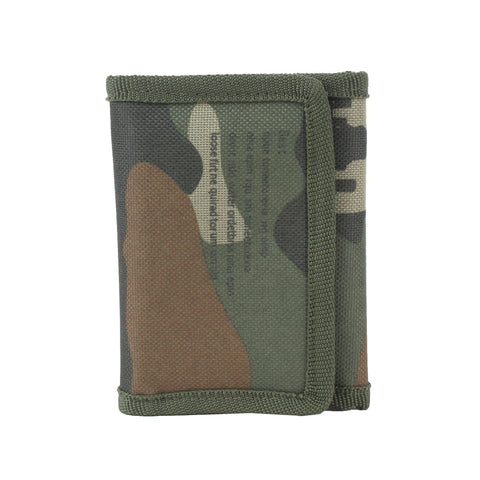 TeeMoods Unisex Camouflage Printed Green Trifold Wallet-front view