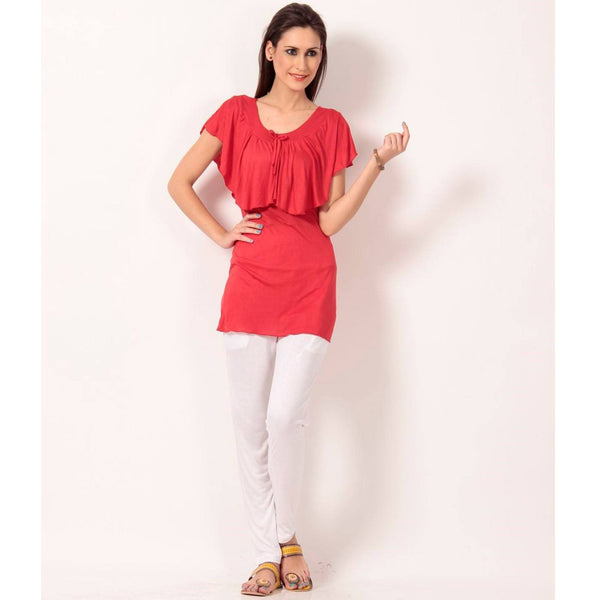 TeeMoods Sleeveless Solid Red Top