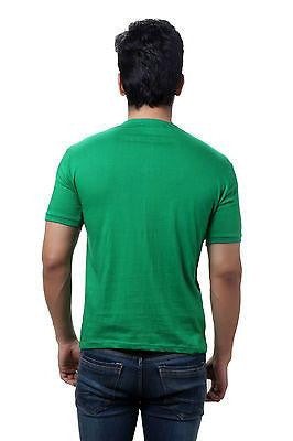 TeeMoods Green V Neck Mens T-shirt