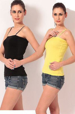 Black and Yellow Camisole Spaghettis
