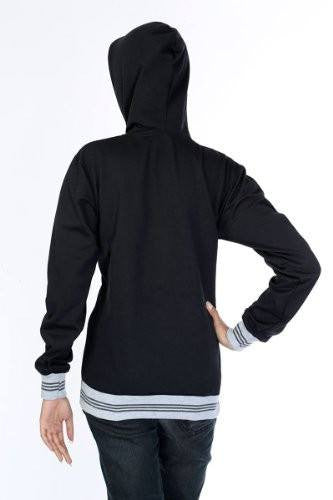 TeeMoods Black Hooded SweatShirt-3