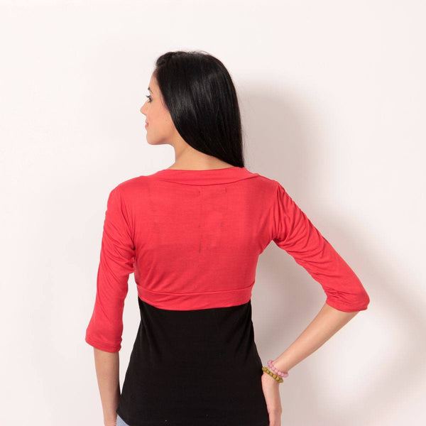 Stylish Red Short Shrug-Back