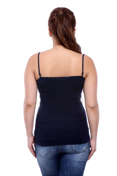 Pack of Navy & Skin colored Camisoles, Spaghetti Strap Tank Tops