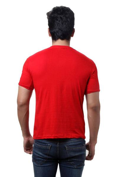TeeMoods Solid Red Men's V Neck T-Shirt