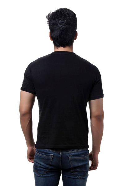 TeeMoods Solid Men's Black T shirt