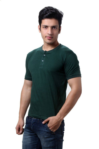  TeeMoods Solid Men's Dark Green T shirt