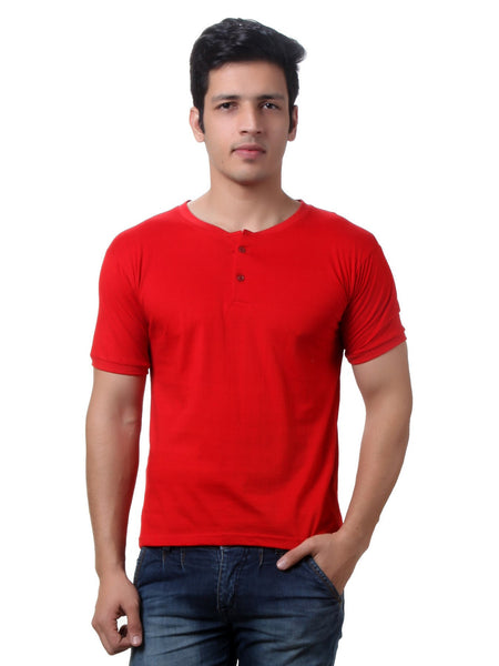 TeeMoods Solid Men's Red T shirt