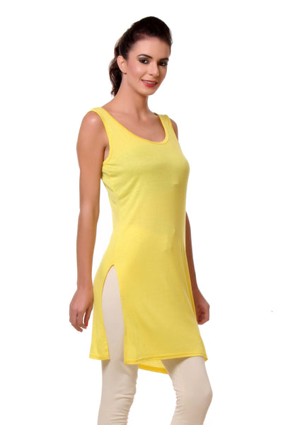 TeeMoods Women's Chemise Full Slips-Yellow-Side