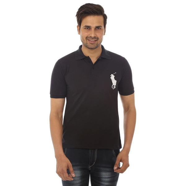 Black Polo T shirt -Front View
