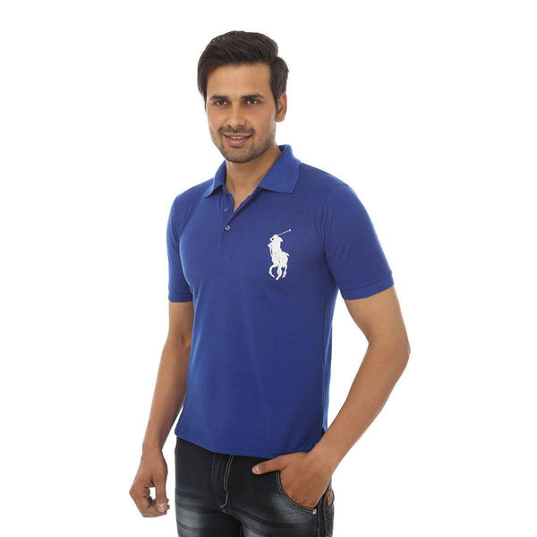 Blue Polo T shirt - Side View