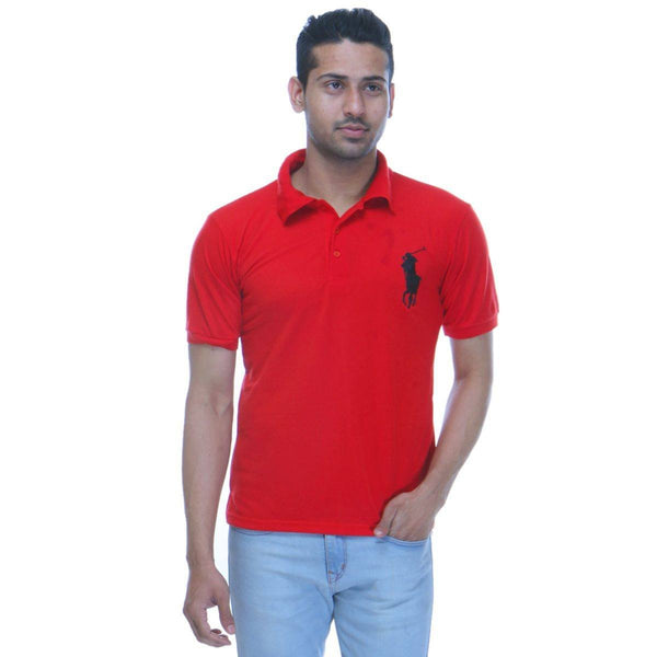 Red Polo T shirt - Front View