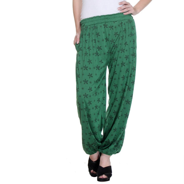 TeeMoods Nightwear Loungewear Green Pyjama Bottom-2