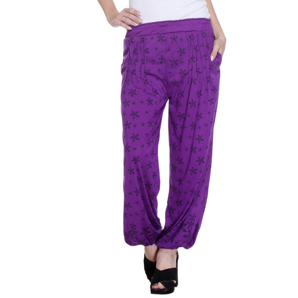 Nightwear Loungewear Purple Pyjama Bottom-2