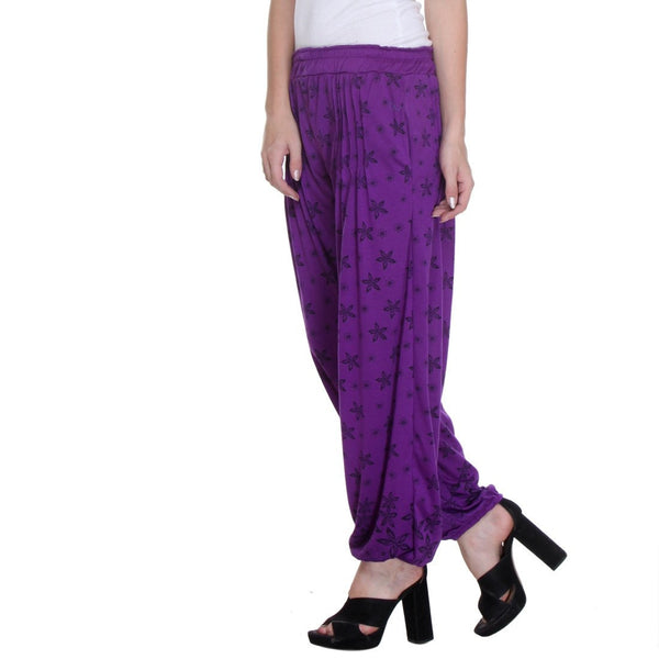 Nightwear Loungewear Purple Pyjama Bottom-3