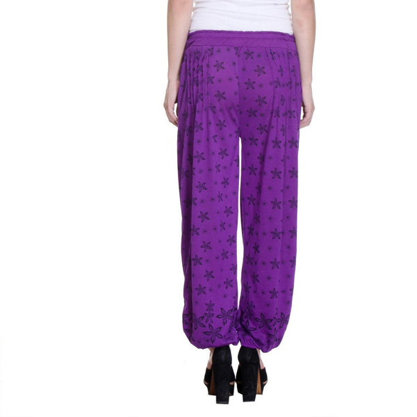 Nightwear Loungewear Purple Pyjama Bottom-4