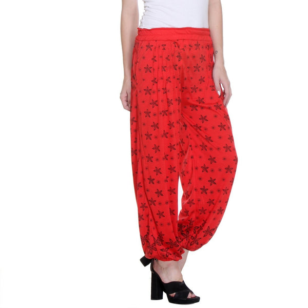 Nightwear Loungewear Red Pyjama Bottom-3