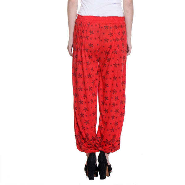 Nightwear Loungewear Red Pyjama Bottom-4
