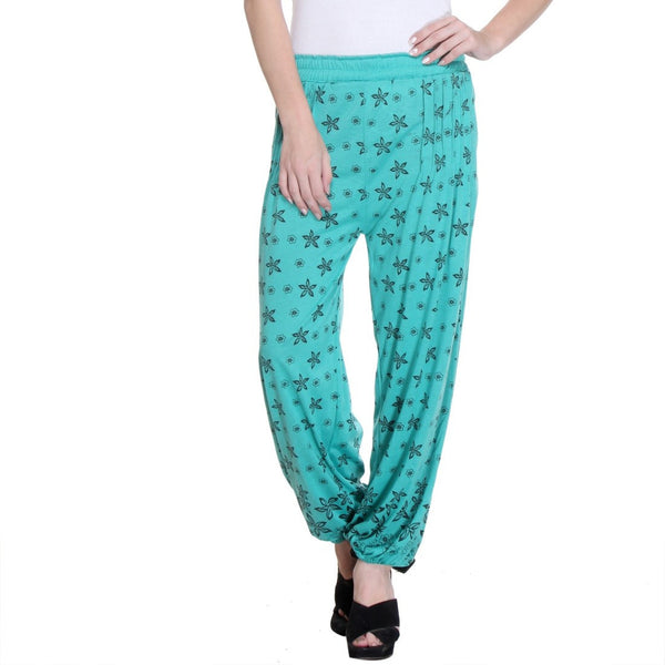 Nightwear Loungewear Sea Green Pyjama Bottom-2