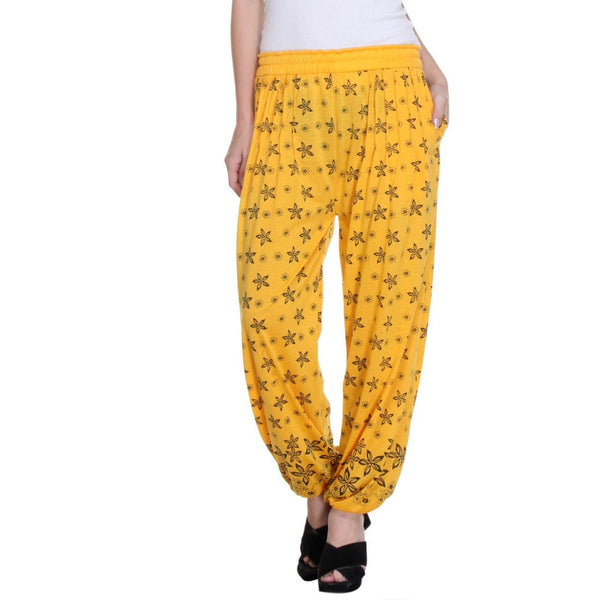 Nightwear Loungewear Yellow Pyjama Bottom-2