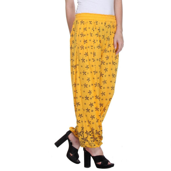 Nightwear Loungewear Yellow Pyjama Bottom-3