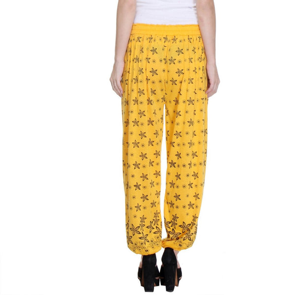 Nightwear Loungewear Yellow Pyjama Bottom-4