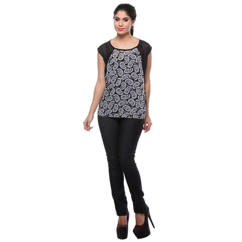  Print Georgette Women's Top-Full Front View