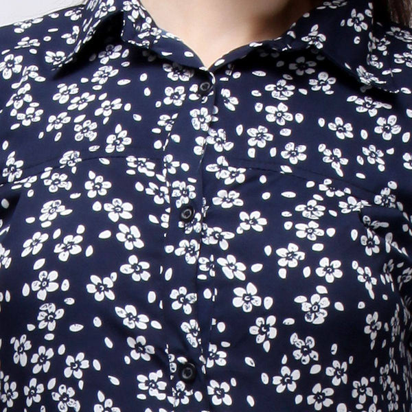 TeeMoods Crepe Shirt-Floral Print