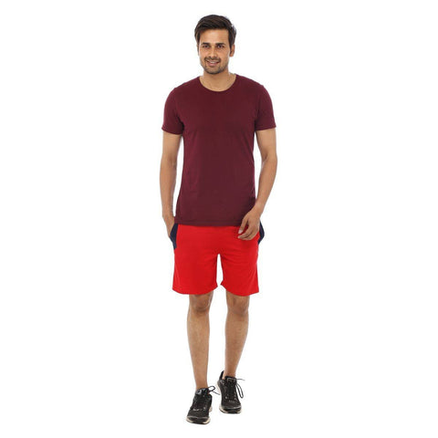 TeeMoods Red Mens Shorts 