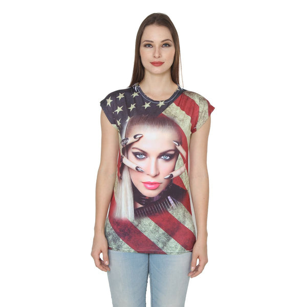 Womens Casual Digital Print  T Shirt (Pack of Two) in Assorted Prints and Colors