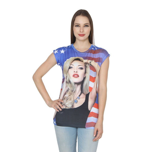 Womens Casual Digital Print T Shirt in Assorted Prints and Colors