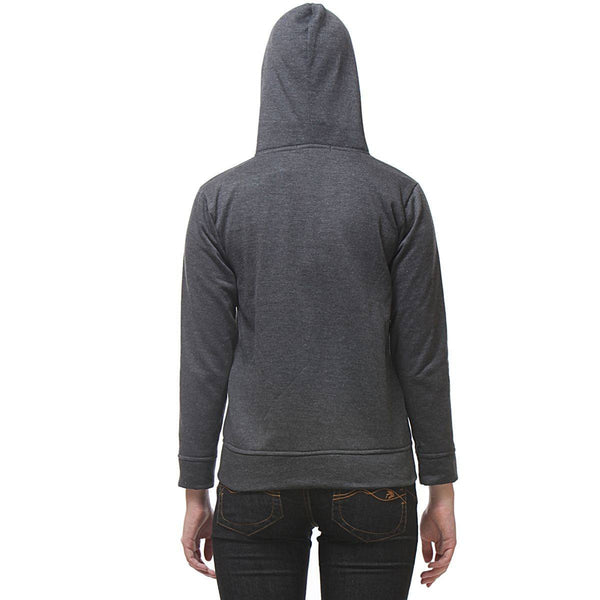 TeeMoods Stylish Dark Grey Hooded Flap Zipper SweatShirt-4