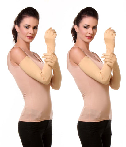 TeeMoods Full Hand Skin Gloves for Women for Protection from Sun
