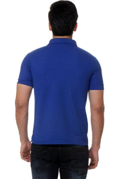 TeeMoods Solid Blue Mens POLO Tee