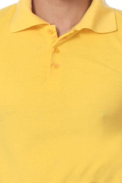 TeeMoods Solid Yellow Mens POLO Tshirt
